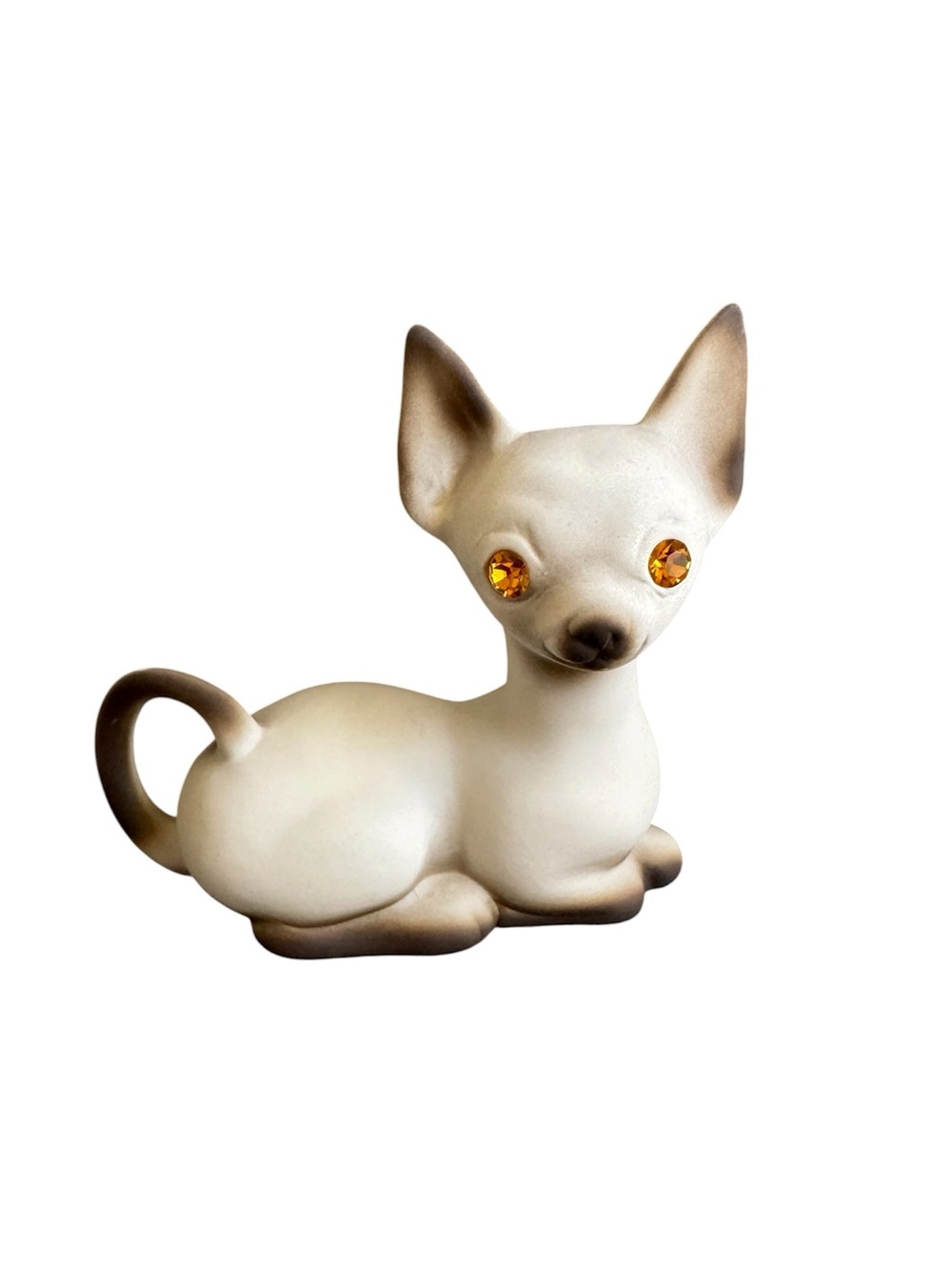 Vintage Roselane Siamese Cat Figurine Chihuahua California Pottery USA MCM Retro